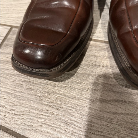 Kenneth Cole Men's Brown Leather Dress Shoes - Picture 4 of 7